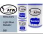 Preview: Mitsubishi, Light Blue Metallic, B91: 500ml Lackdose + 500ml Klarlack + 250ml Härter - Set, von ATW Autoteile West.